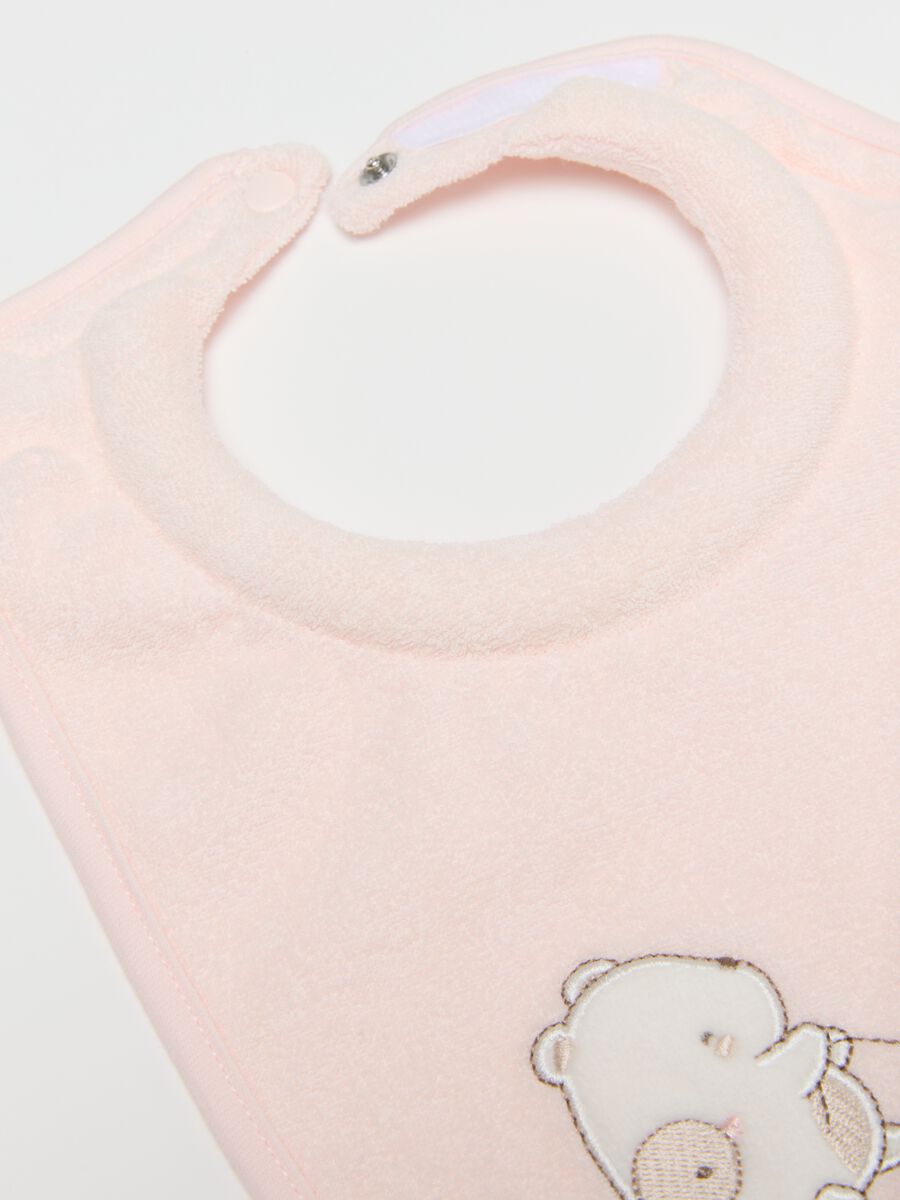 Pack of two pink pure cotton bibs regular fit for babies_2