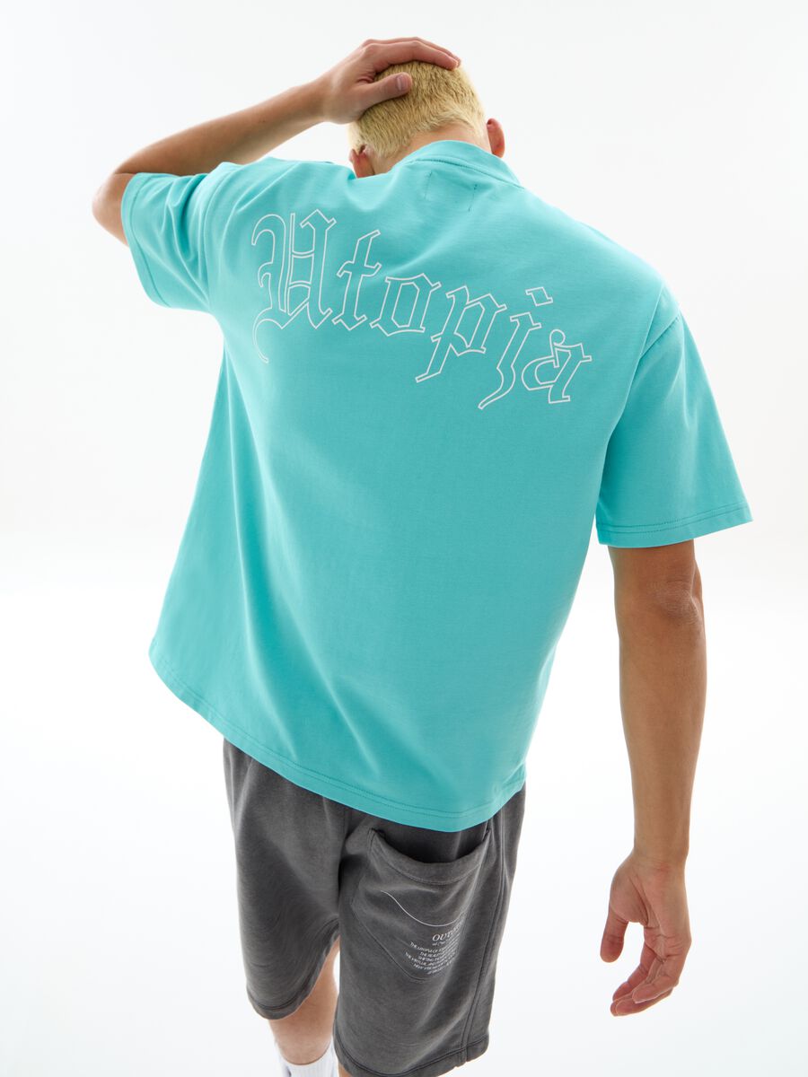 Camiseta de algodón con estampado UTOPJA X MARE FUORI_0