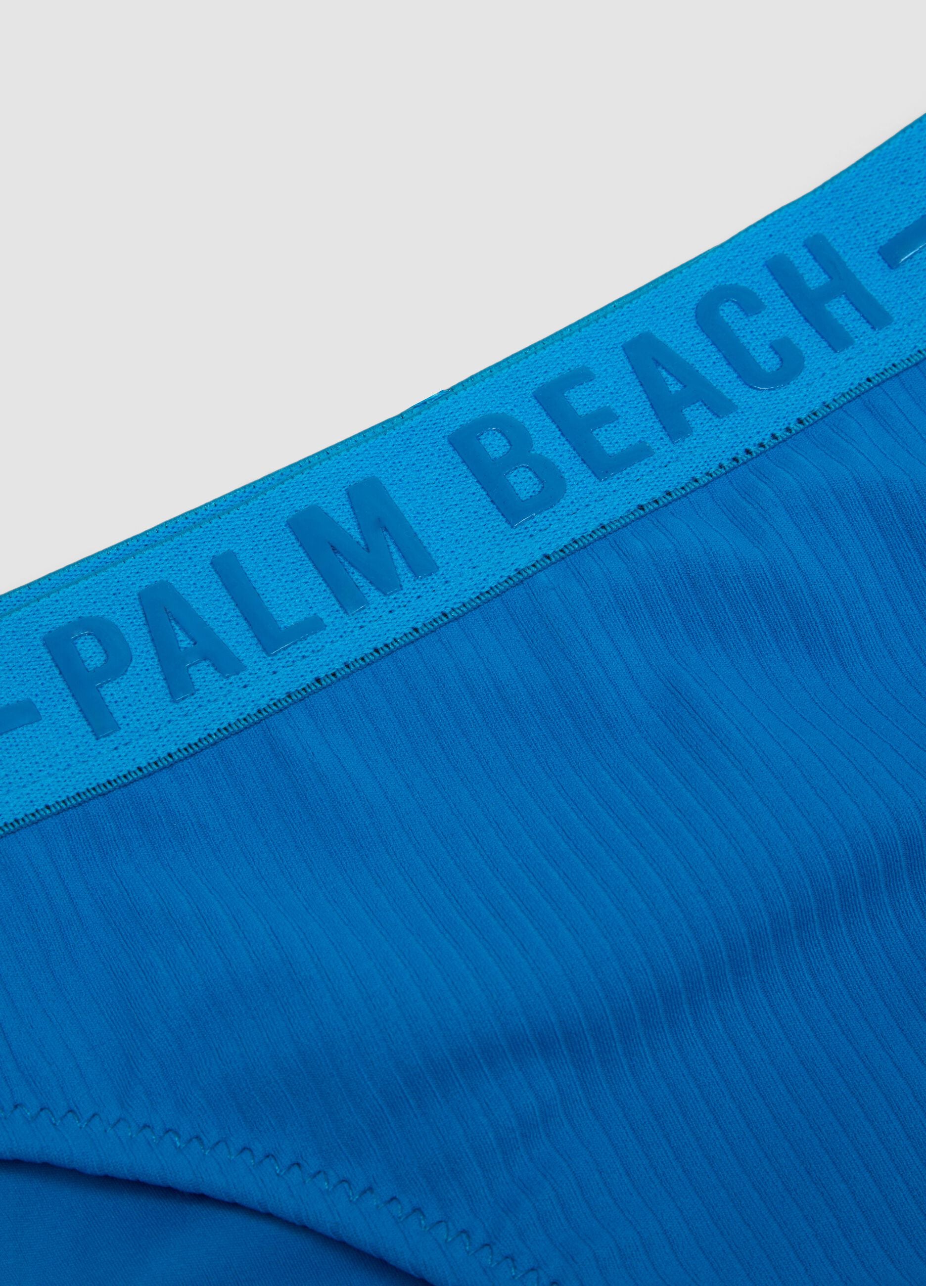 Bikini blu in tessuto elasticizzato