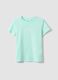 T-shirt azul para menina de algod&atilde;o puro com ajuste regular e frase_3