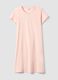 Pink pure cotton nightdress regular fit with Henley neckline_4