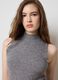Grey regular fit sleeveless turtleneck top_3