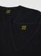 Two-Pack Black Deep V Pure Cotton T-Shirt Regular Fit_1