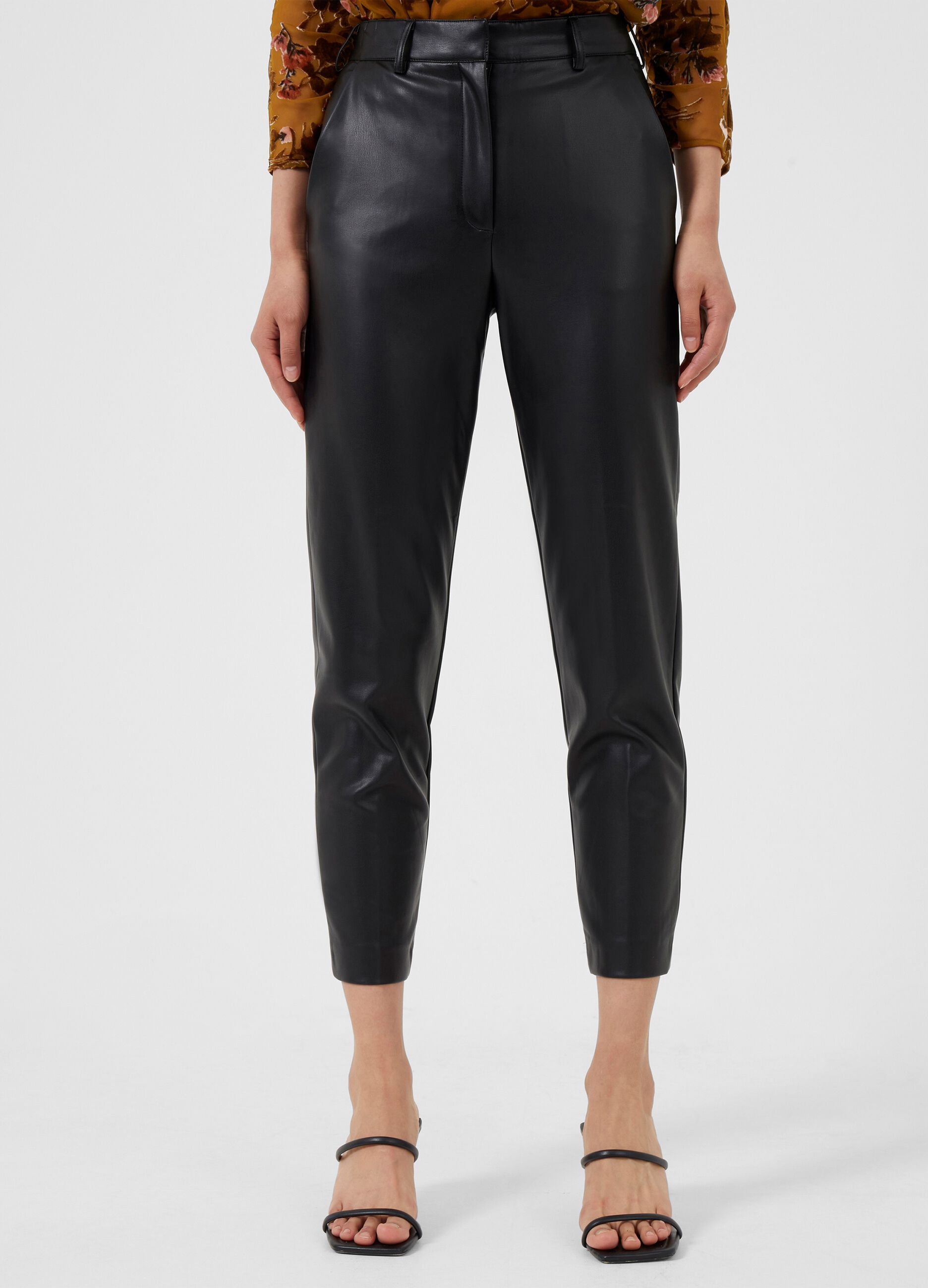 French Connection trousers with glossy effect