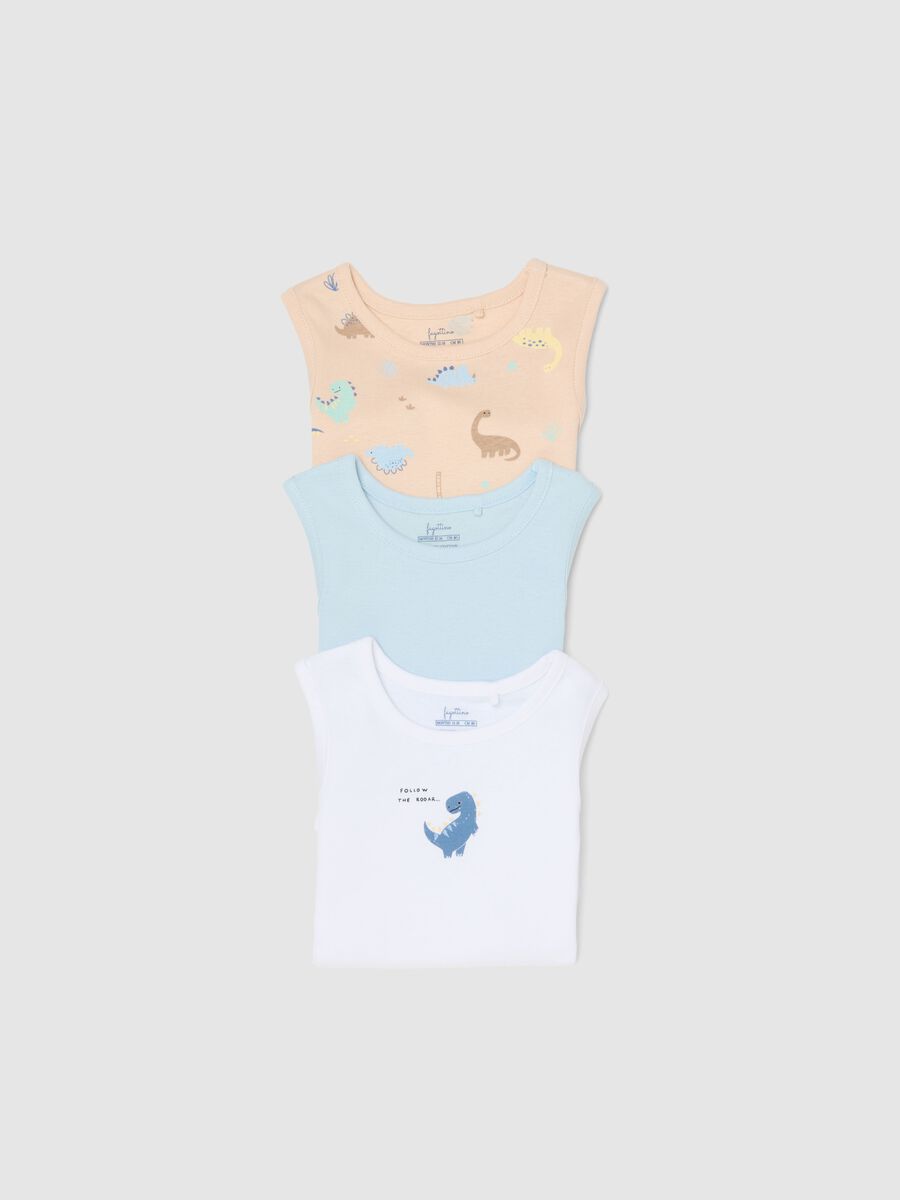 Multi-coloured pure cotton baby bodysuit regular fit_3