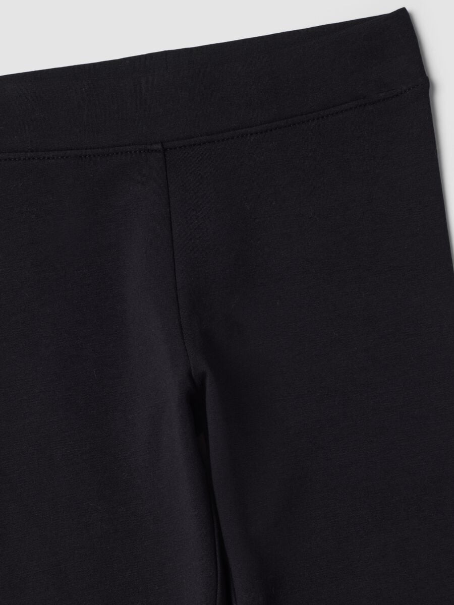 Black skinny-fit stretch cotton leggings_2