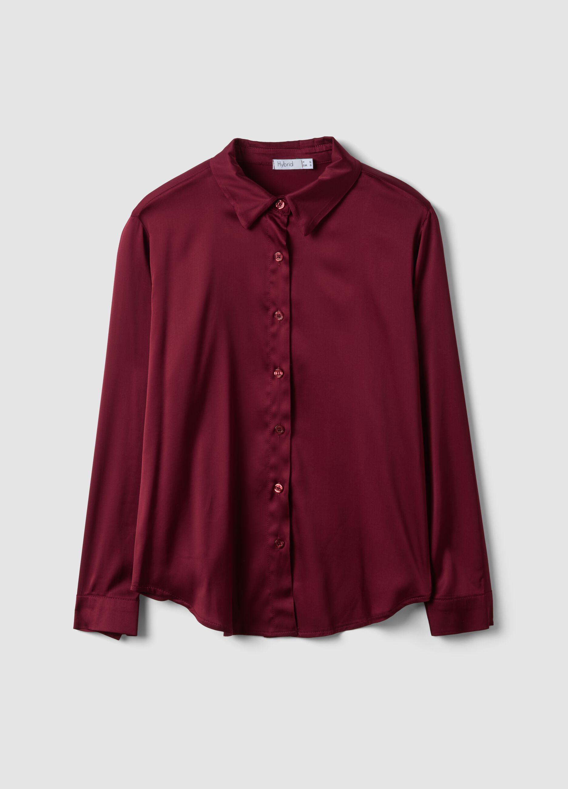 Shacket roxa em viscose el&aacute;stica, regular fit