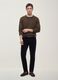 Blue regular-fit stretch cotton cord chino trousers_0