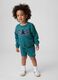 Cotton-blend sweatshirt and shorts set_0
