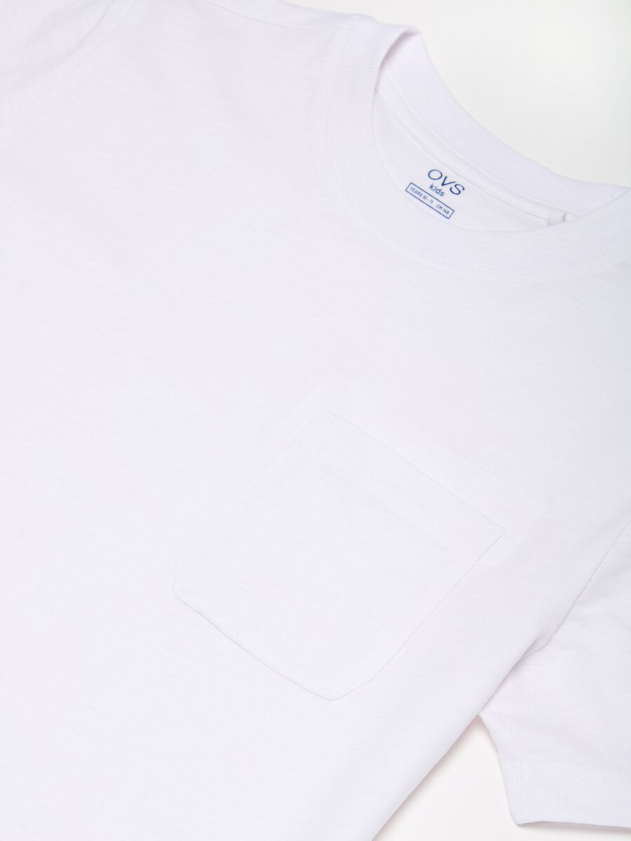 Slub cotton T-shirt with pocket_2