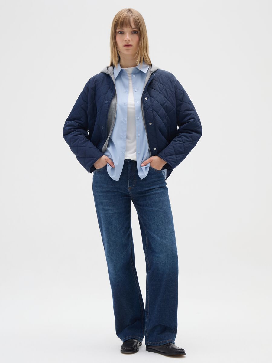 Blue husky jacket regular fit_1