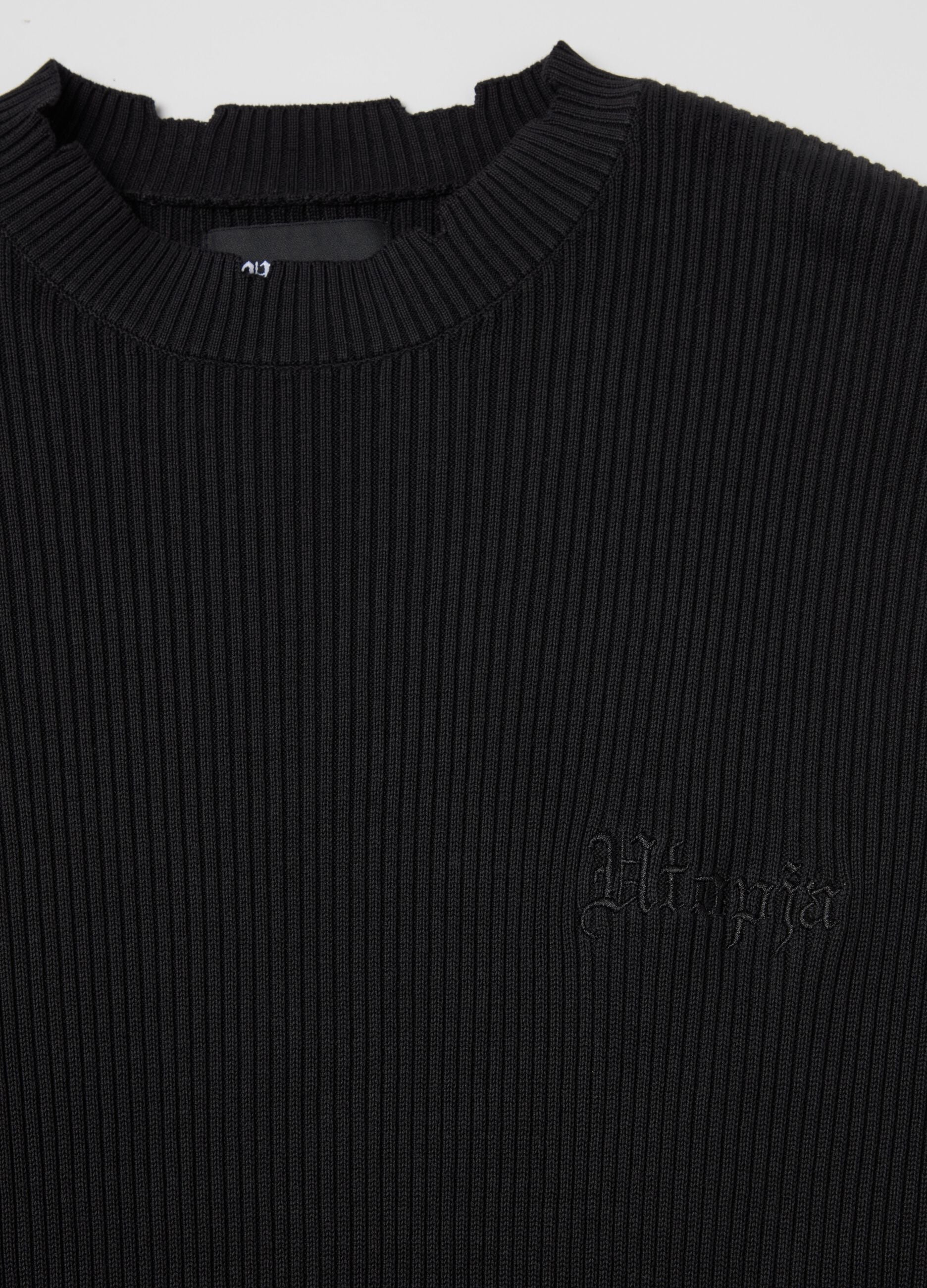 Light Knit Crewneck Black