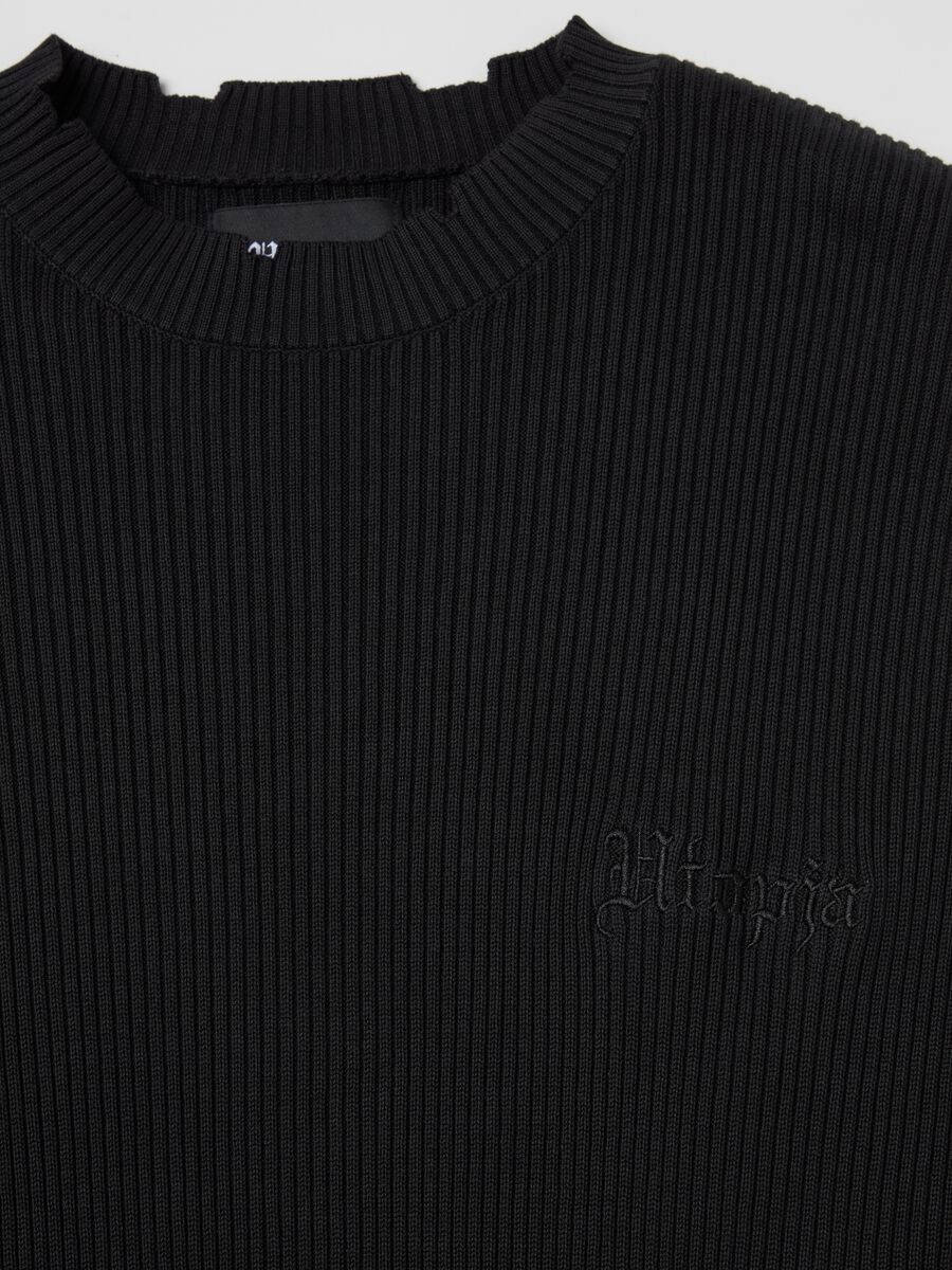Light Knit Crewneck Black_6