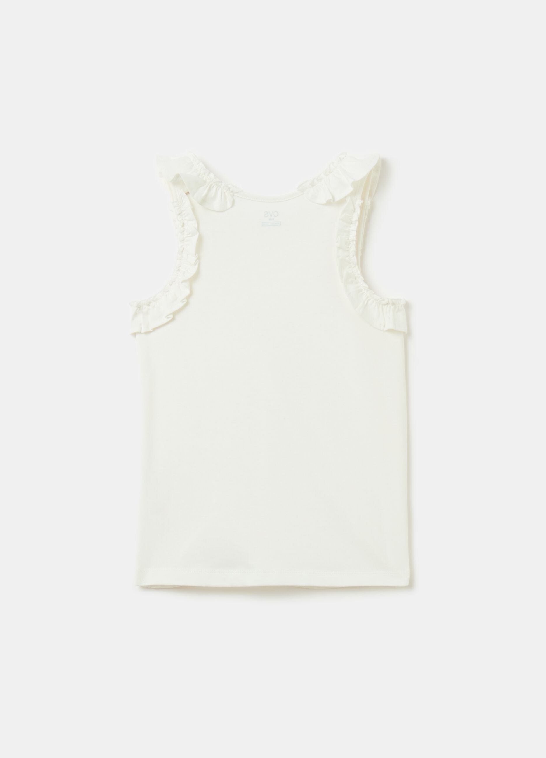 Tank top with flounce
