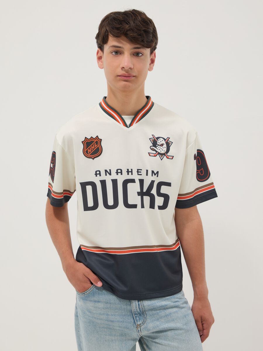White short-sleeve crew-neck T-shirt for boys in a relaxed fit_0