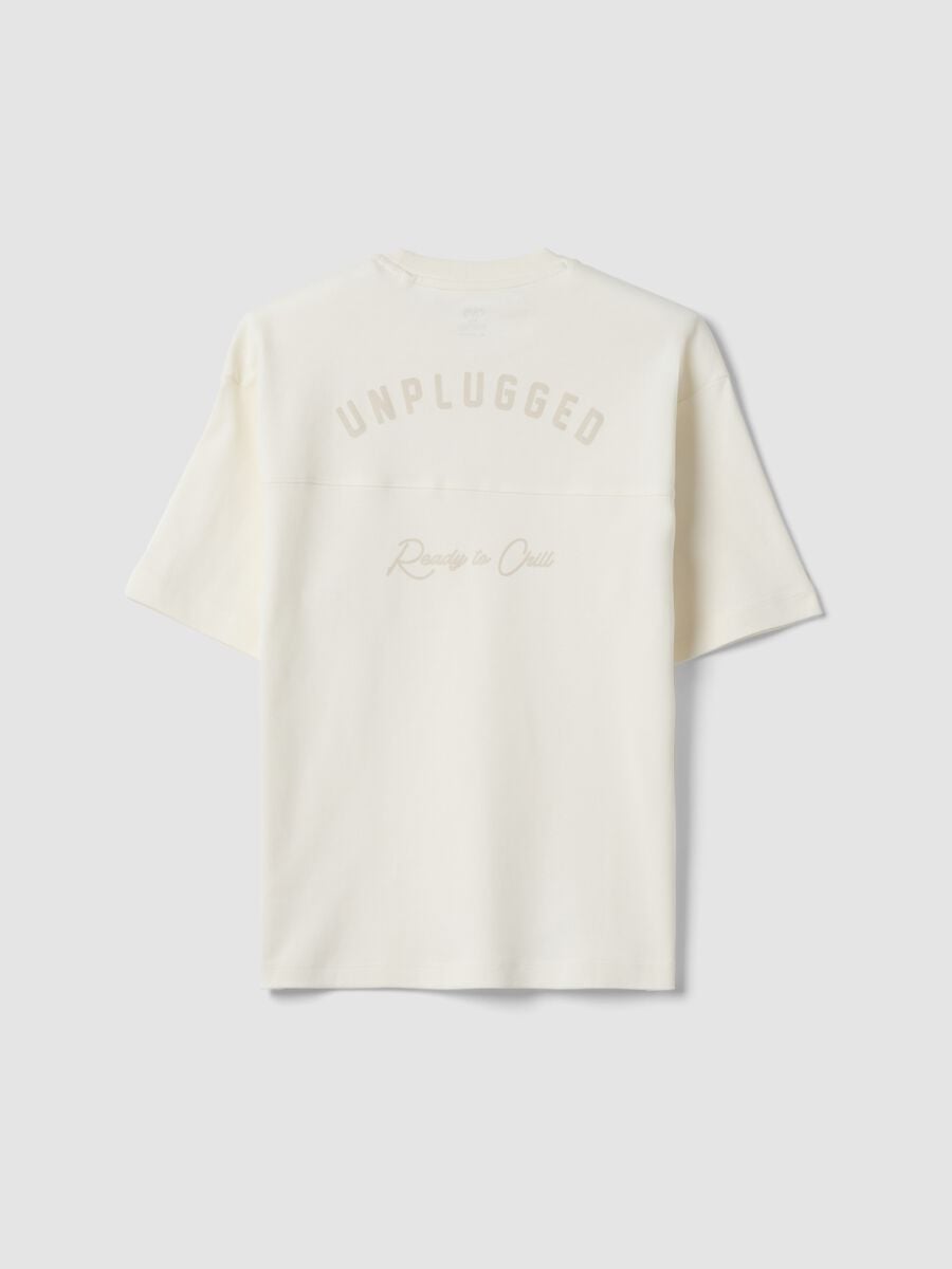 Wei&szlig;es Kurzarm-T-Shirt aus reiner Baumwolle_4