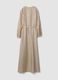 Wei&szlig;es Slim-Fit-Kleid aus reiner Seide mit Muster_2