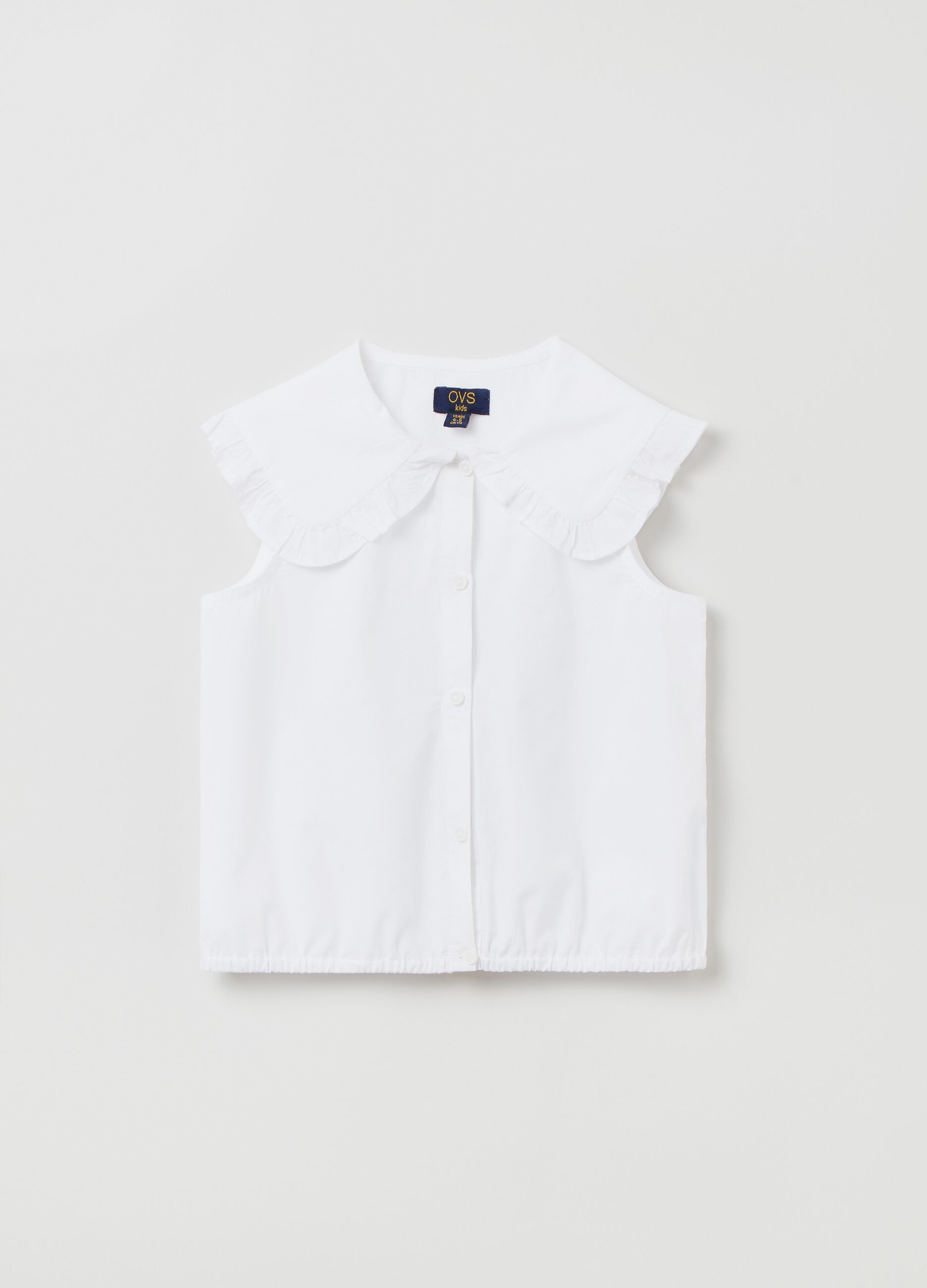 Sleeveless cotton shirt