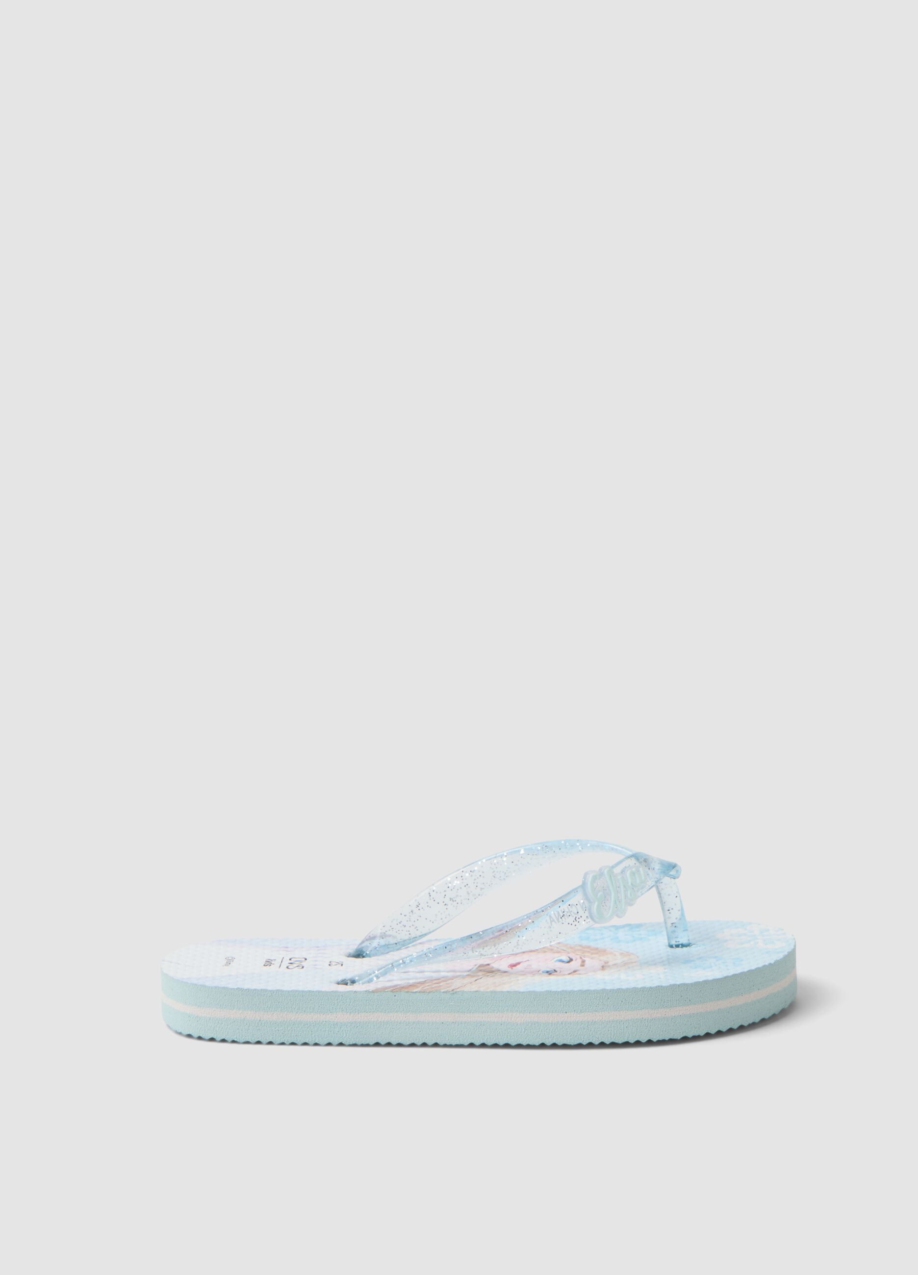 Blue beach flip-flops