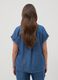 Blaue Bluse aus reinem Lyocell in Regular Fit mit Stehkragen_3