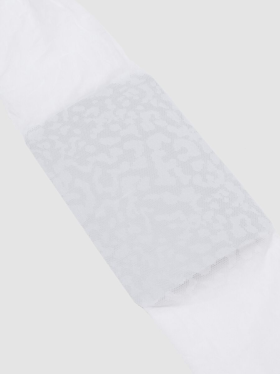 Collant in puro cotone bianco da bambina regular fit_2