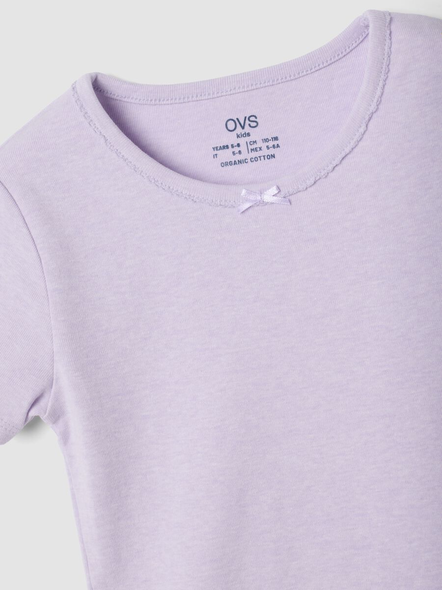 Bipack t-shirt viola in puro cotone organico girocollo_2
