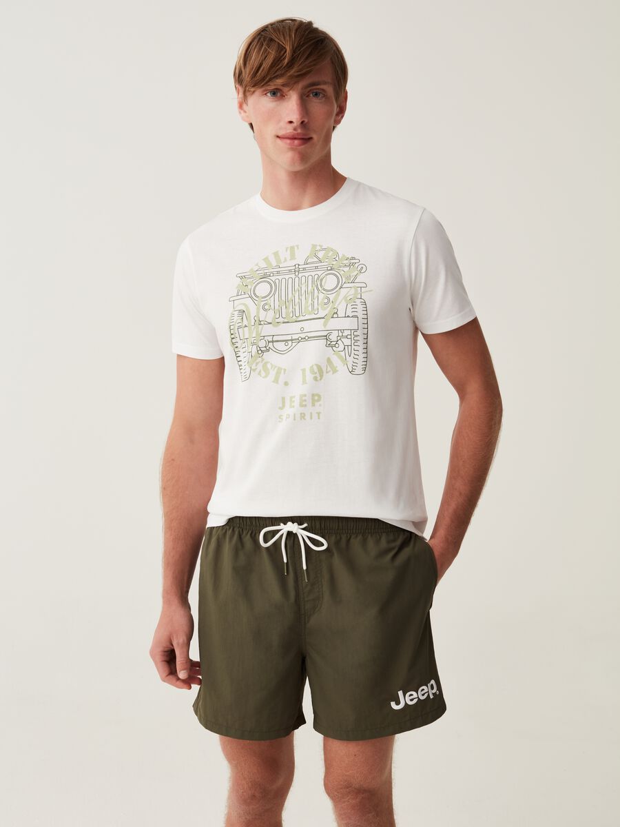 T-shirt in cotone stampa Jeep_0
