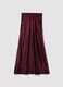 Long red skirt in pure viscose_0