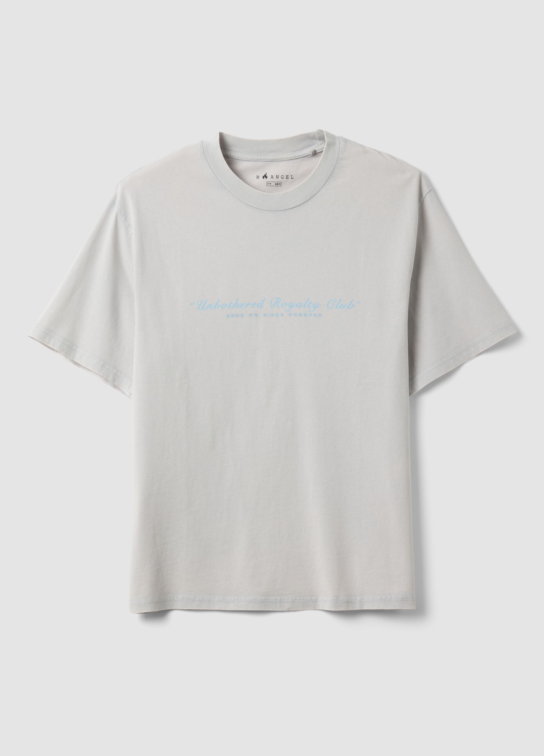 Grey short-sleeve pure cotton T-shirt