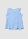 Blusa azul-celeste em algod&atilde;o puro com bordados florais, corte regular_4