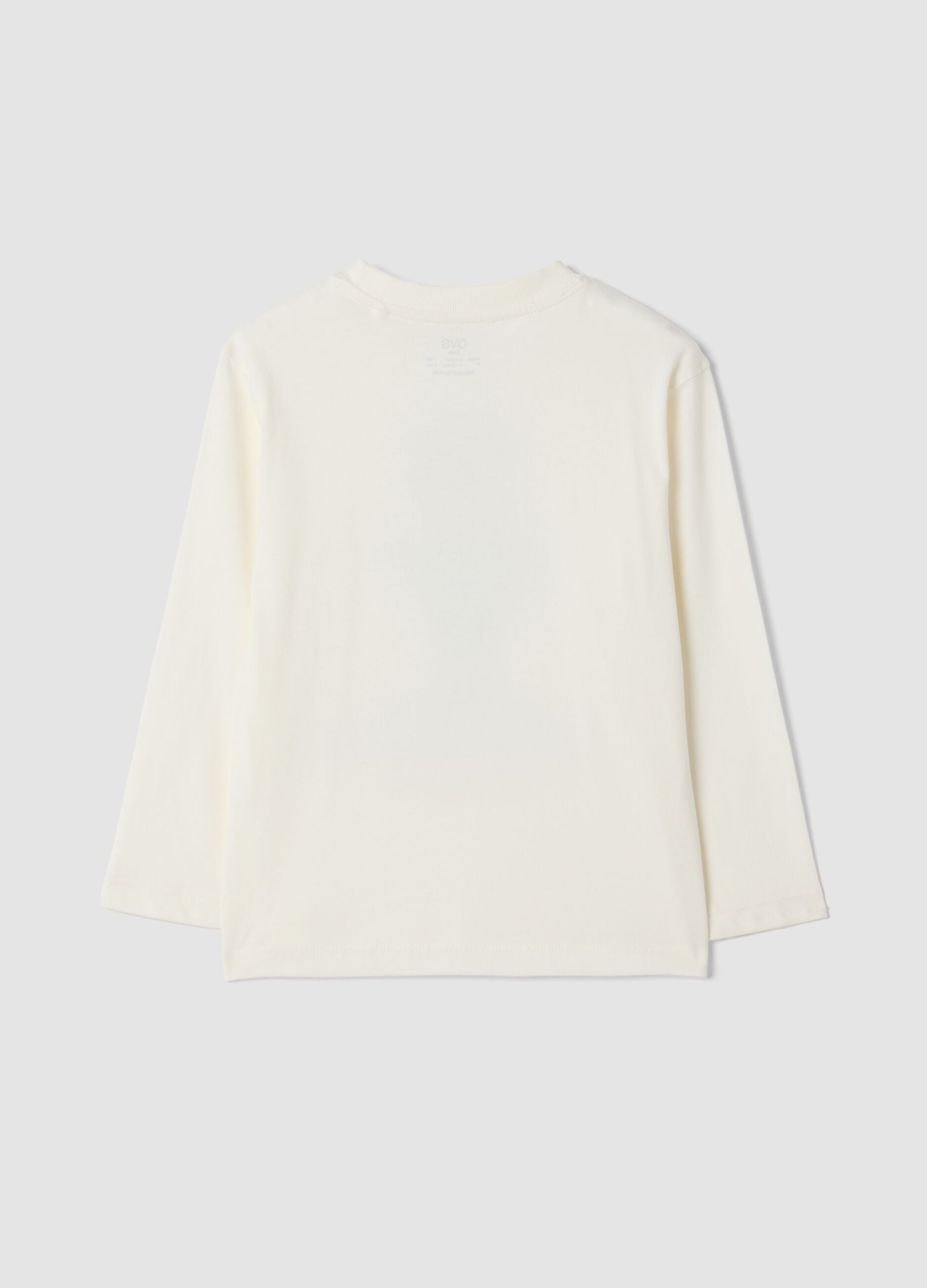 T-shirt bianca in puro cotone organico con stampa over fit