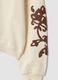 Weisses Sweatshirt aus Baumwollmix mit Stickereien, Regular Fit_1