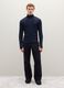 Blue and black high-collar sweatshirt, regular fit with half zip_1