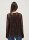 Brown stretch lace blouse with regular fit_3