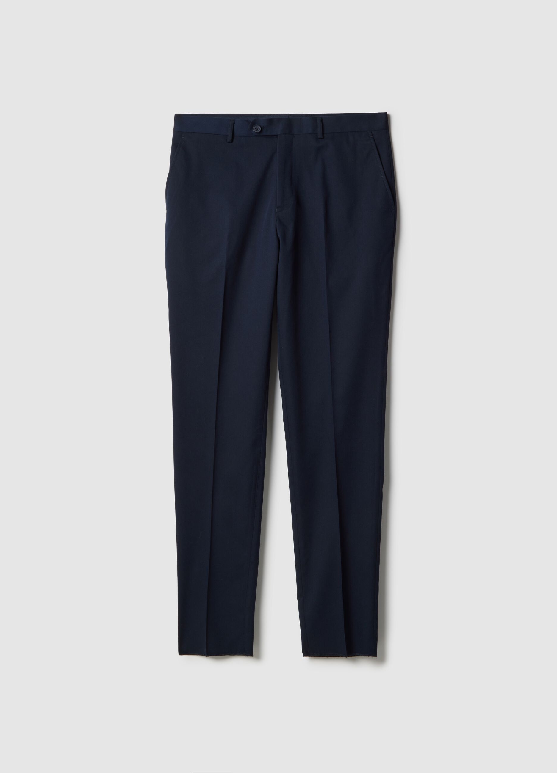 Classic Blue Regular Fit Trousers