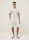 White stretch cotton polo shirt, regular fit_1