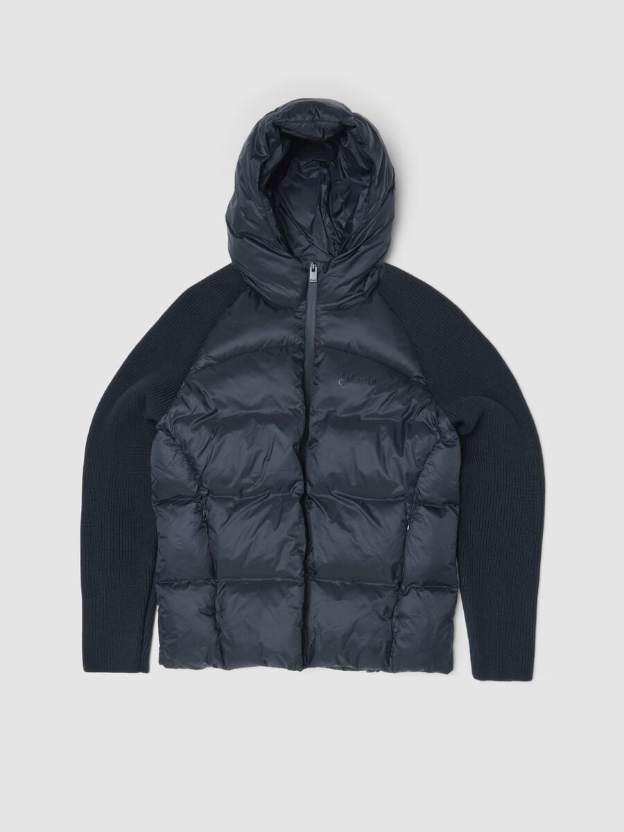 Black Padded Knit Jacket_1