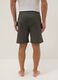 Green cotton and linen-blend regular-fit pyjama shorts_2