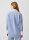 Light blue pure cotton striped shirt with contrast turn-up cuffs_2