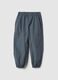 Blue pure cotton jogger pants for boys, regular fit_0