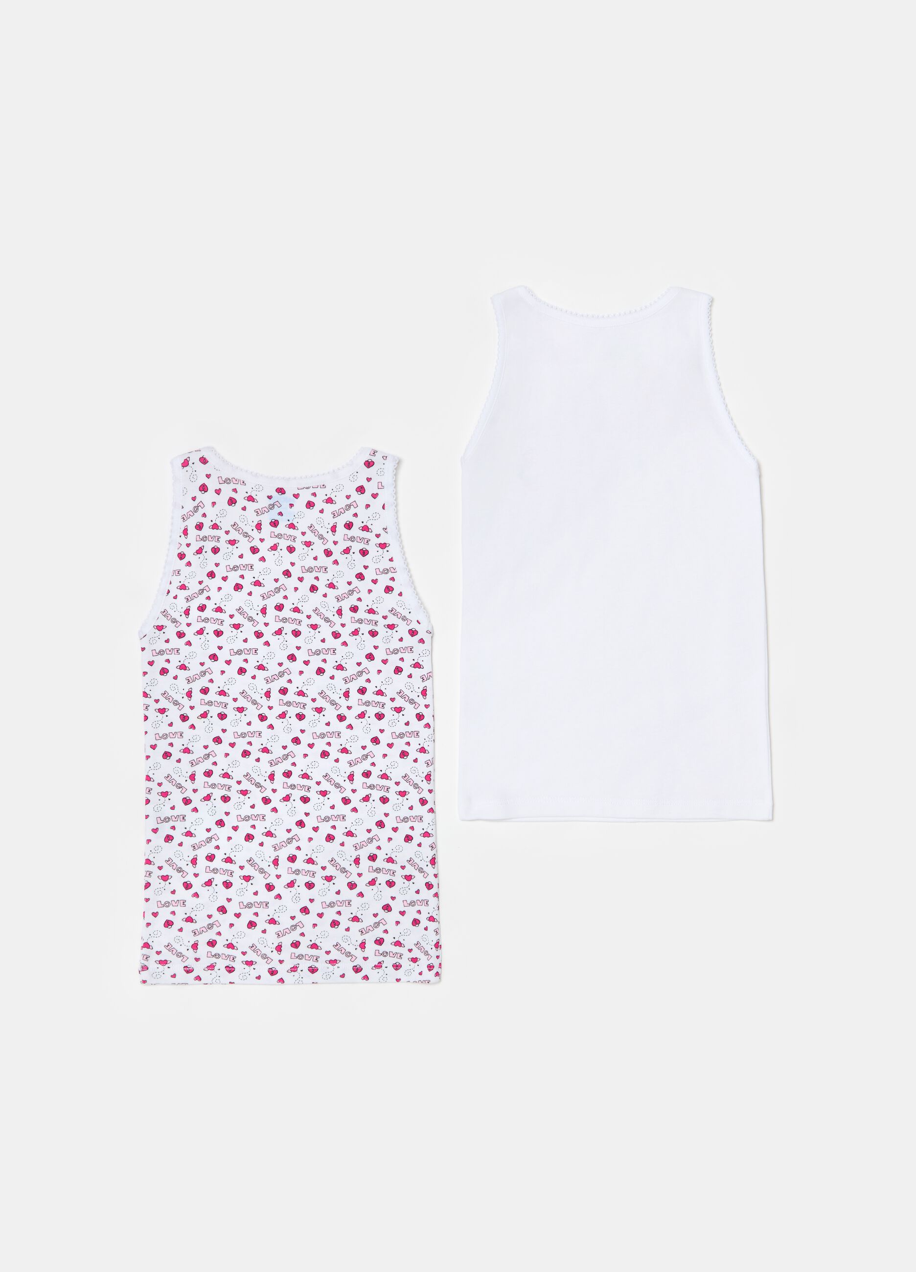 Two-pack organic cotton vests with Minnie Mouse print