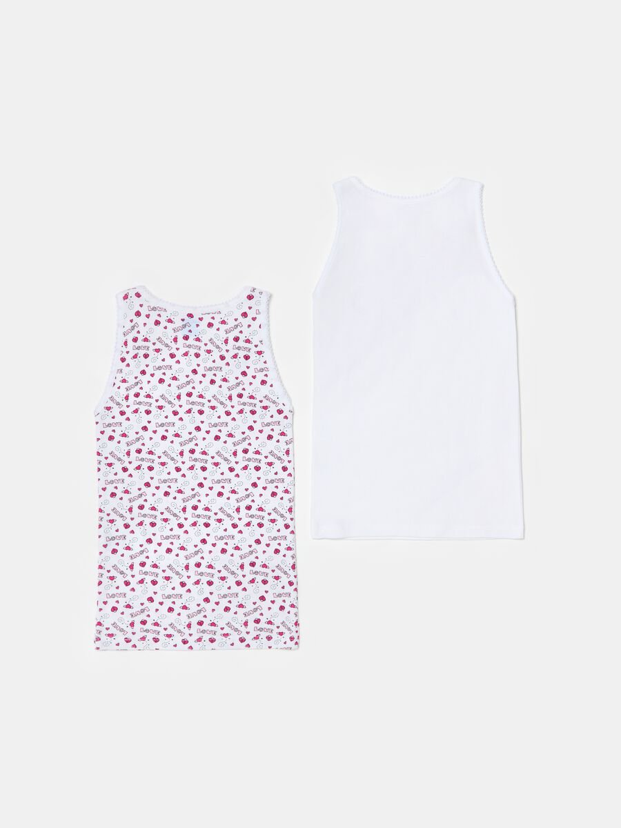 Two-pack organic cotton vests with Minnie Mouse print_1