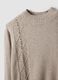 Beige viscose-blend ribbed high-neck jumper, regular fit_5