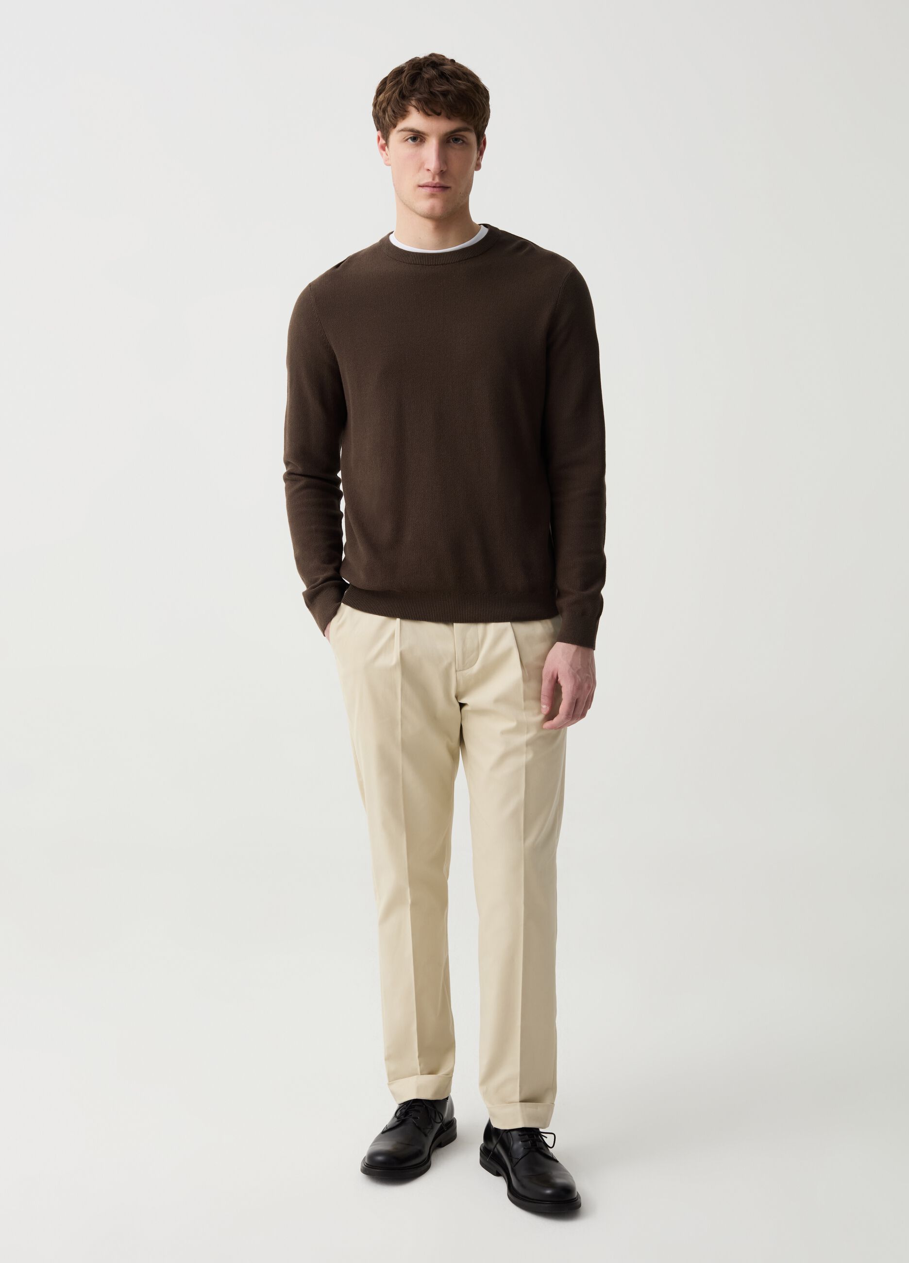B.ST 1957 comfort-fit chino trousers with darts