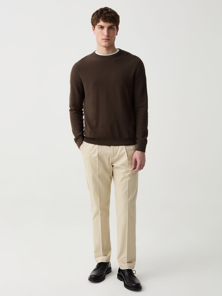 B.ST 1957 comfort-fit chino trousers with darts_0