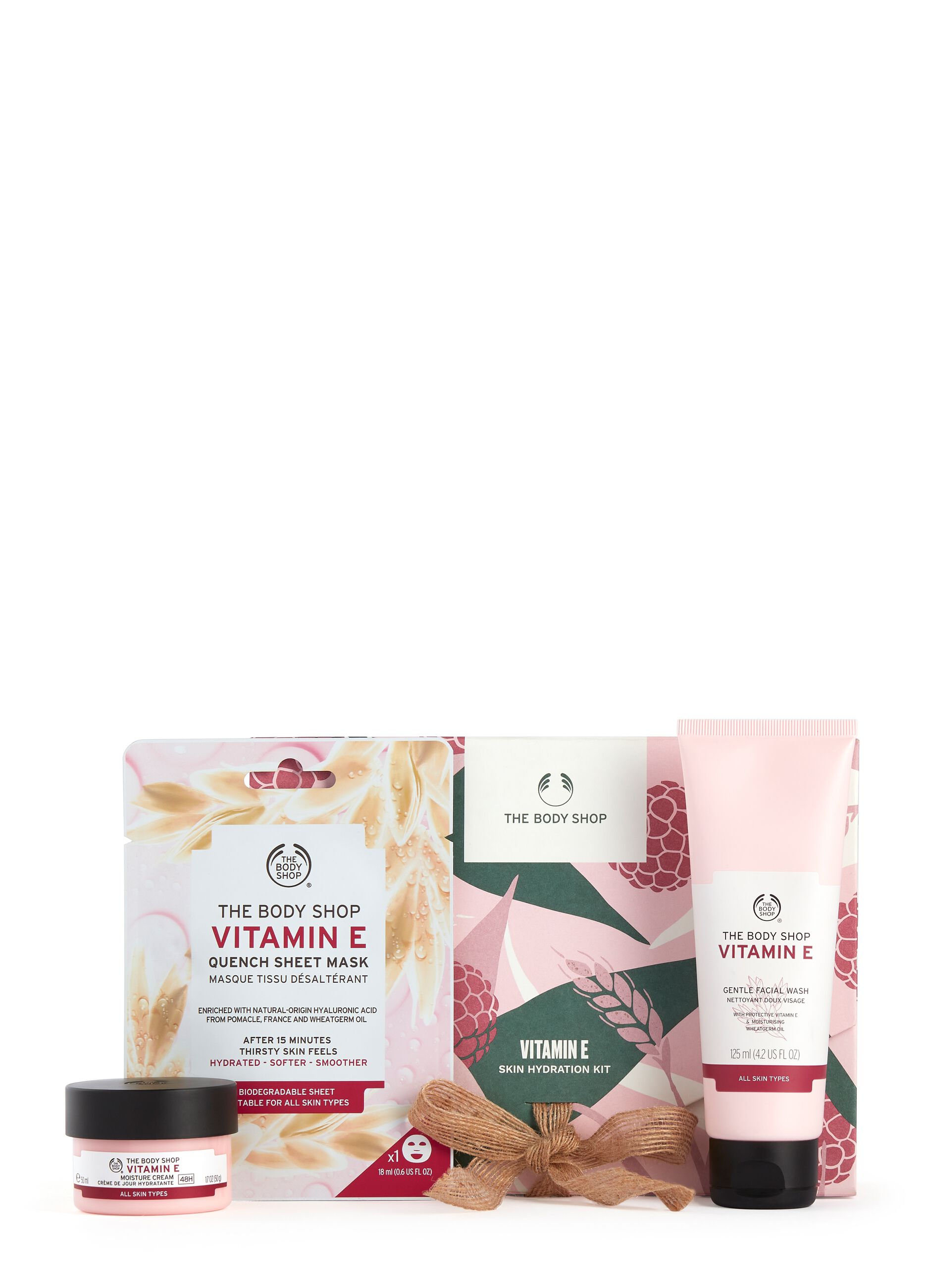The Body Shop skin moisturising kit with vitamin E