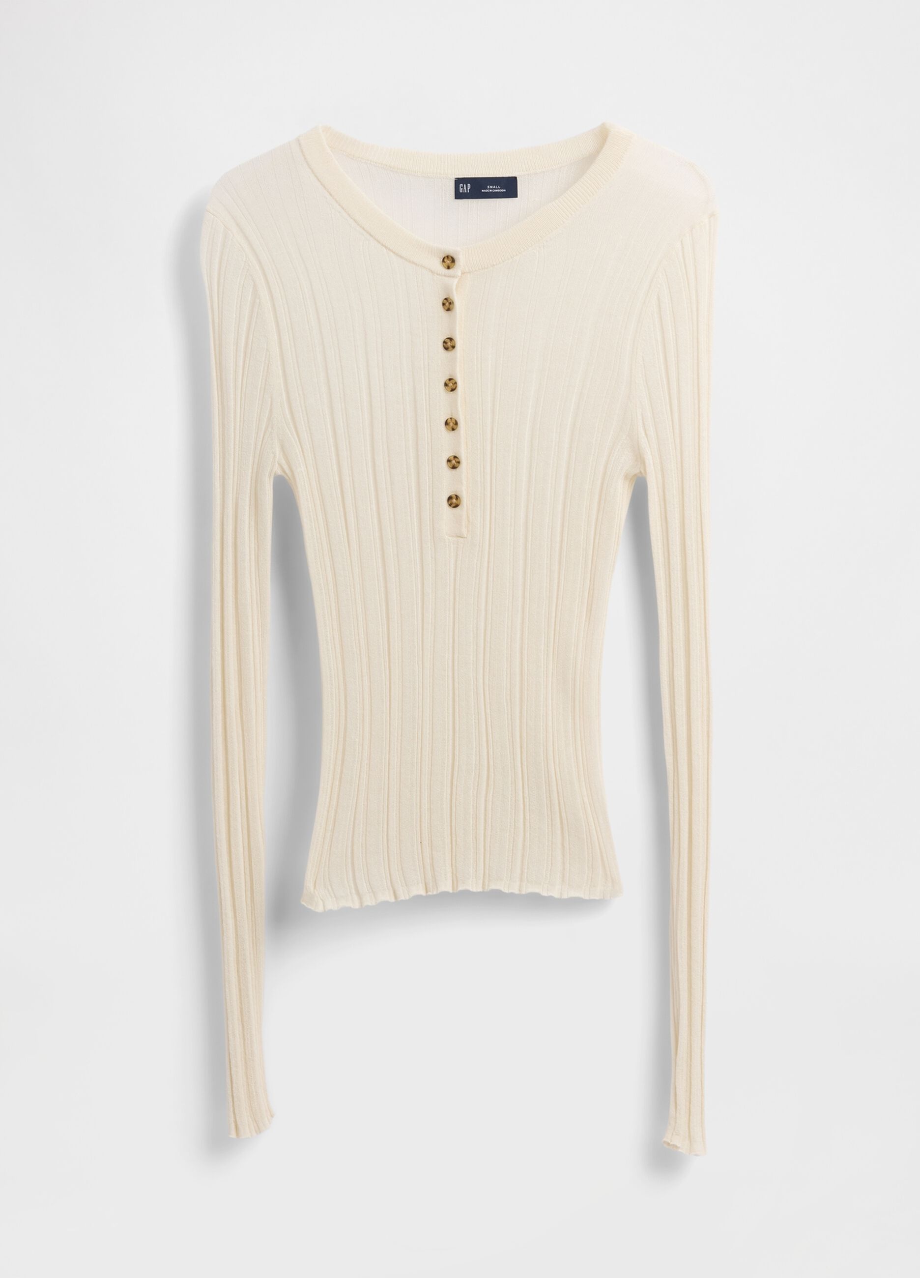 Wei&szlig;er Pullover mit transparenten langen &Auml;rmeln