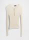 Wei&szlig;er Pullover mit transparenten langen &Auml;rmeln_4