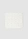 White organic cotton blend baby blanket with polka dots_0