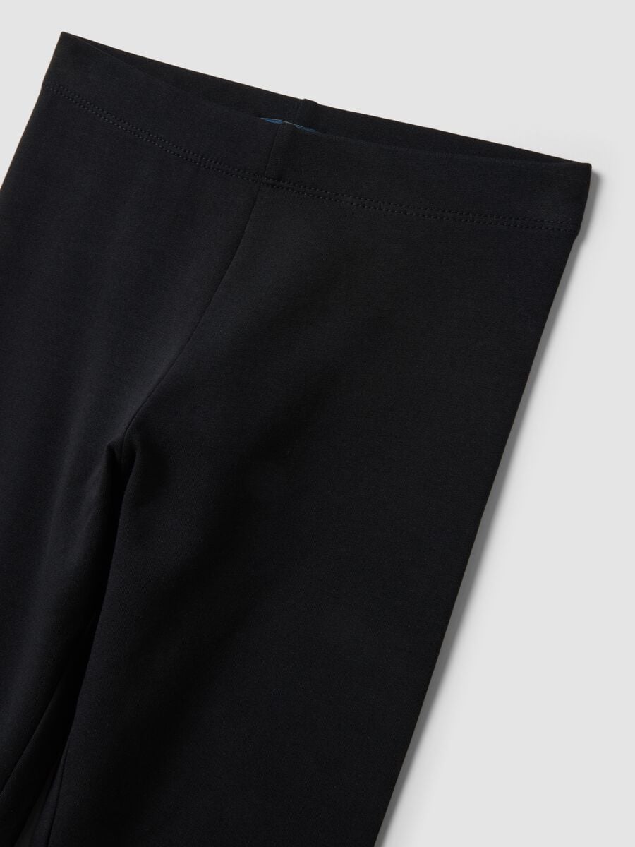 Schwarze Leggings aus Stretch-Baumwolle_2